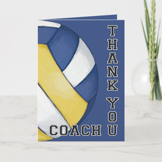Volleyball Coach Thank You Card (Front)