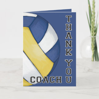 Volleyball Coach Thank You Card