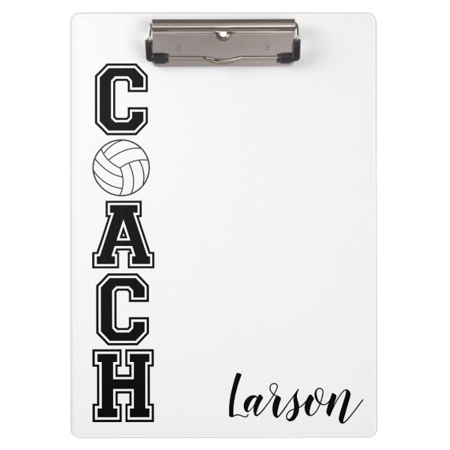 Volleyball coach thank you gift clip board! clipboard (Front)