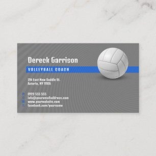 Volleyball Coach   Trainer Practice Lessons Business Card
