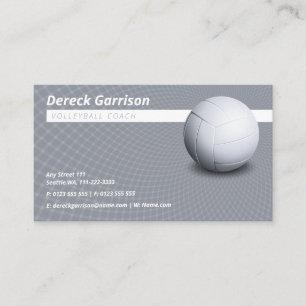 Volleyball Coach   Trainer Practice Lessons Business Card