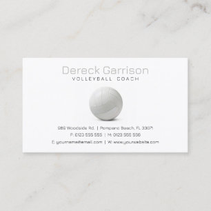 Volleyball Coach   Trainer Practice Lessons Business Card