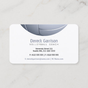 Volleyball Coach Trainer Practice Lessons Business Card