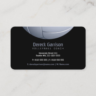 Volleyball Coach   Trainer Practice Lessons Business Card