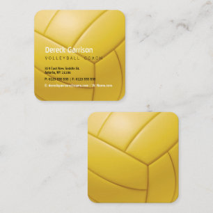 Volleyball Coach   Trainer Practice Lessons Square Business Card