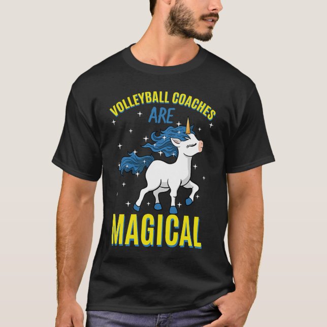 Volleyball Coaches Are Magical Unicorn Instructor  T-Shirt (Front)
