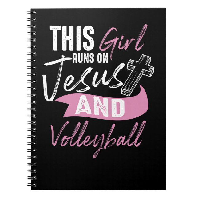 Volleyball Cool Volleyball Women Funny Teen Girl R Notebook (Front)