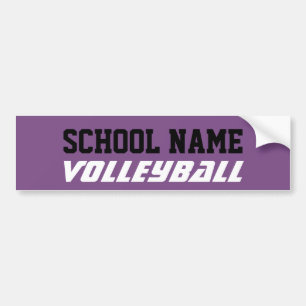 Volleyball - Create Your Own School Spirit Bumper Sticker