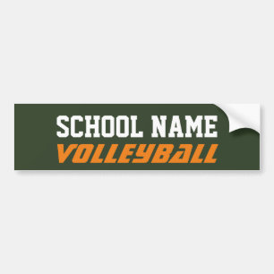 Volleyball - Create Your Own School Spirit Bumper Sticker