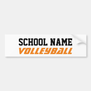 Volleyball - Create Your Own School Spirit Bumper Sticker