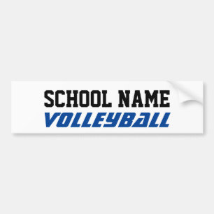 Volleyball - Create Your Own School Spirit Bumper Sticker