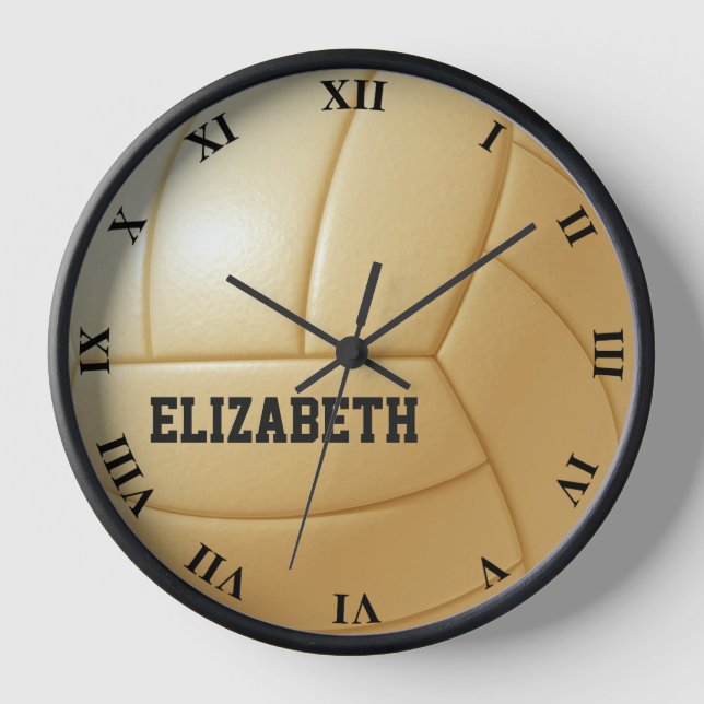 Volleyball Custom Ball With Your Name Clock (Front)