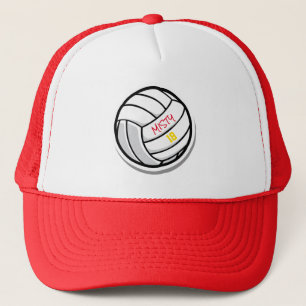 Volleyball Custom Name Number Sports Fans  Trucker Hat