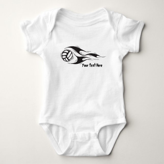 Volleyball (customisable) baby bodysuit (Front)