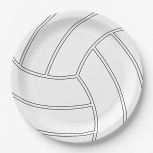 Volleyball Customisable Paper Party Plates