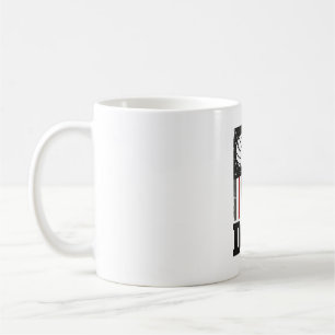 Volleyball Dad American Flag Vintage Engraving Des Coffee Mug