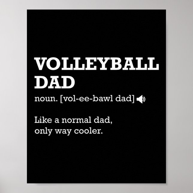 Volleyball Dad Definition  Poster (Front)