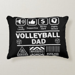 Volleyball Dad Funny Contents of Sports Father Decorative Cushion