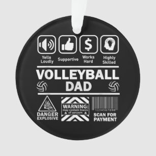 Volleyball Dad Funny Contents of Sports Father Ornament