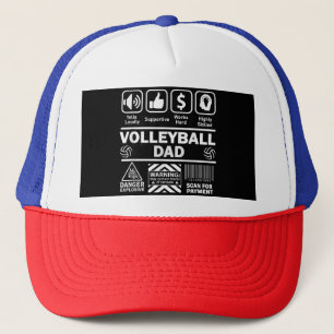 Volleyball Dad Funny Contents of Sports Father Trucker Hat