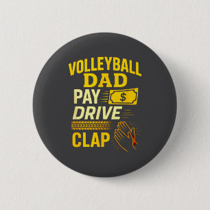 Volleyball Dad - Funny Proud Father Player  6 Cm Round Badge