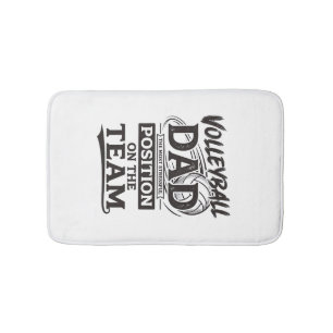 Volleyball Dad Funny Vintage Team Position Shirt_1 Bath Mat
