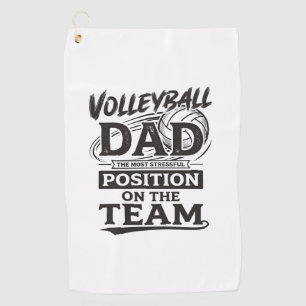 Volleyball Dad Funny Vintage Team Position Shirt_1 Golf Towel