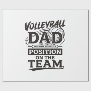 Volleyball Dad Funny Vintage Team Position Shirt_1 Wrapping Paper