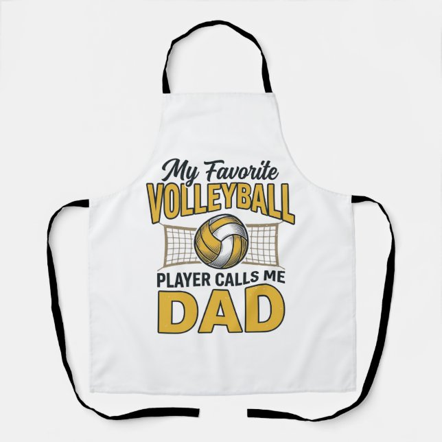Volleyball Dad My Favourite Player Calls Me Dad De Apron (Front)