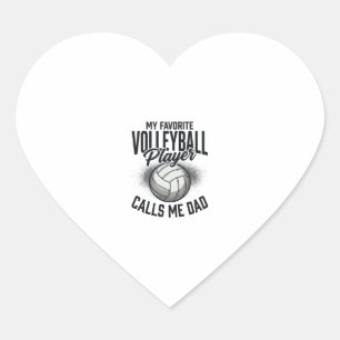 Volleyball Dad My Favourite Player Calls Me Dad De Heart Sticker