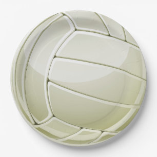 Volleyball Design Paper Party Plate