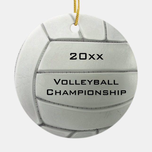 Volleyball Design Round Ornament (Front)