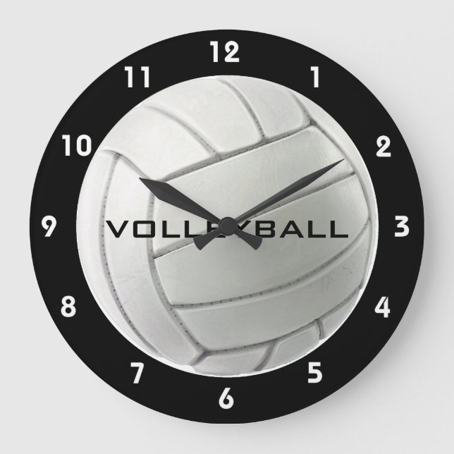 Volleyball Design Wall Clock (Front)