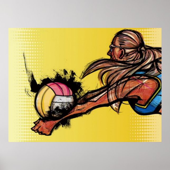 Volleyball DIGG Poster (Front)