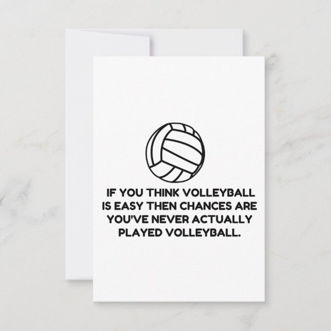 VOLLEYBALL EASY THANK YOU CARD (Front)