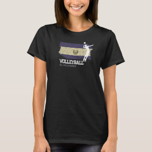 Volleyball El Salvador Flag Girls Volleyball Women T-Shirt