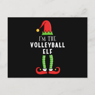 Volleyball Elf Christmas Matching Family Gift Postcard
