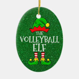 Volleyball Elf Ornament