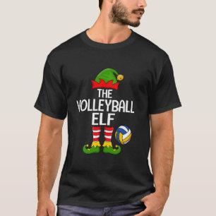 Volleyball Elf Xmas Matching Family Elf Squad Chri T-Shirt