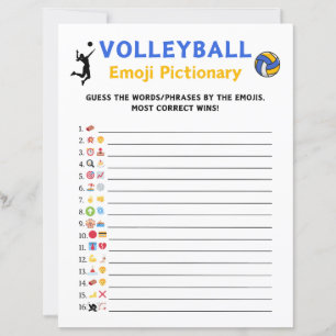 Volleyball Emoji Pictionary Game