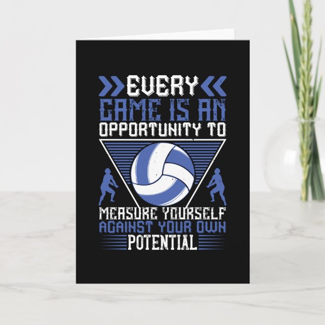 Volleyball -Every Game Is An Opportunity Card (Front)
