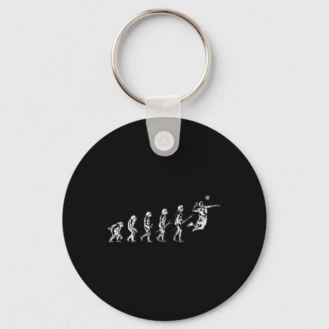 Volleyball Evolution Of Man Funny Vball Player Bea Key Ring (Front)