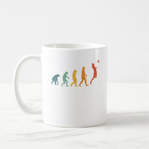 Volleyball Evolution Retro Player Coffee Mug