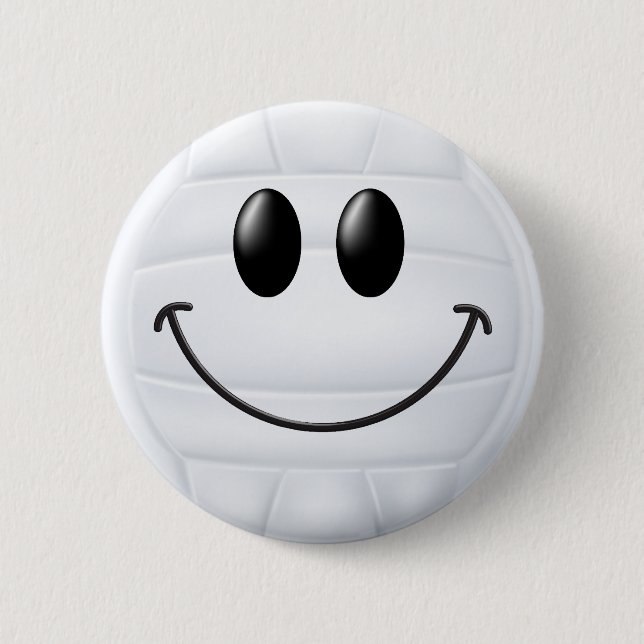 Volleyball Face.png 6 Cm Round Badge (Front)