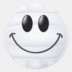 Volleyball Face.png Classic Round Sticker