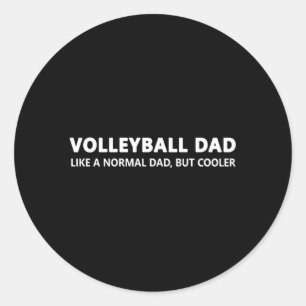 Volleyball Father Volleyball Dad Classic Round Sticker