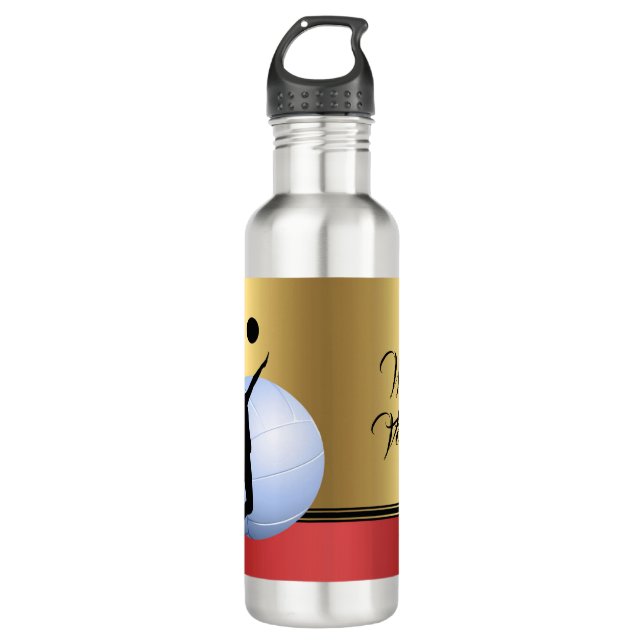 Volleyball Female Player Classy personalised  710 Ml Water Bottle (Front)