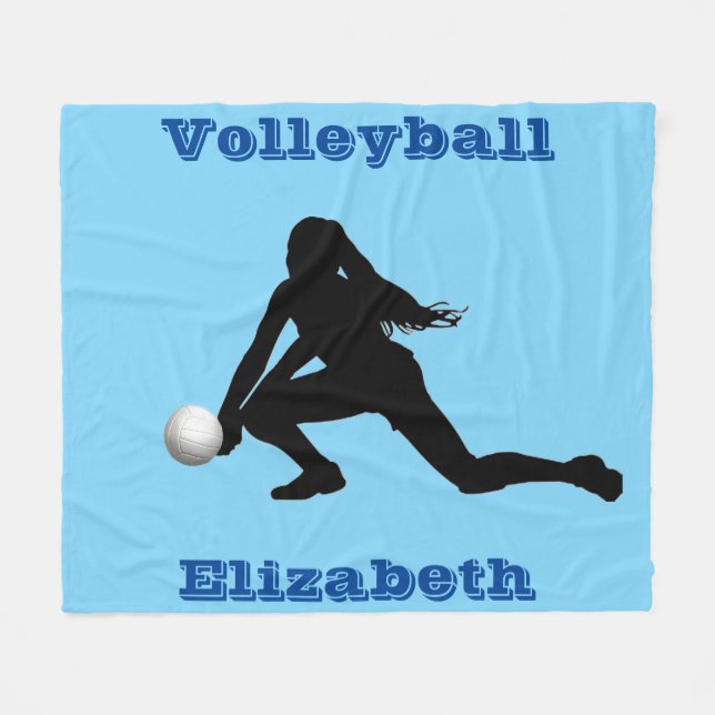 Volleyball Fleece Blanket (Front (Horizontal))