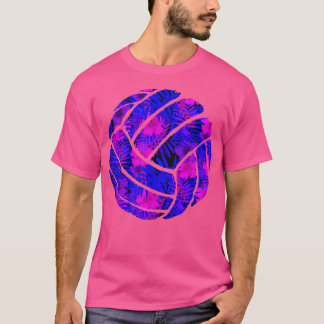 Volleyball Flower Leave Volleyball Player Beach Vo T-Shirt
