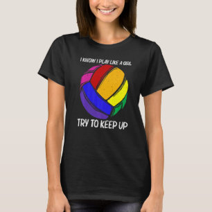 Volleyball For Girls Women Volleyball Sport Player T-Shirt